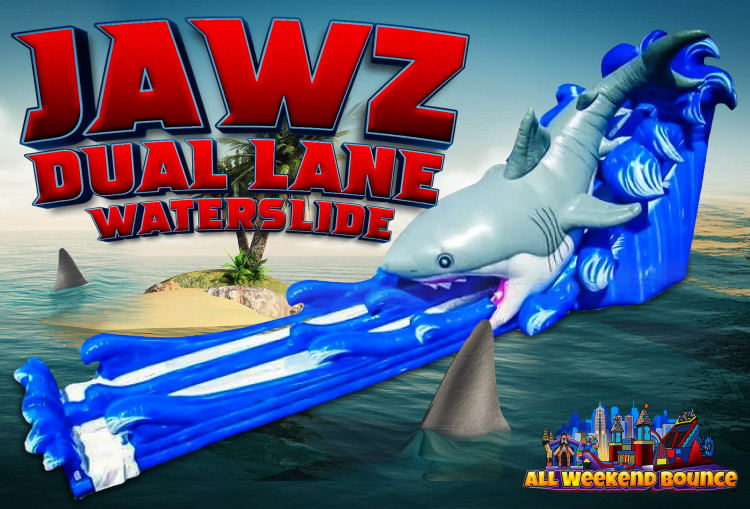 33' Jawz Great White Dual Lane Water Slide (All Weekend Pric