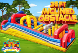 35' Inclined Obstacle Course with Dual Lane Slide