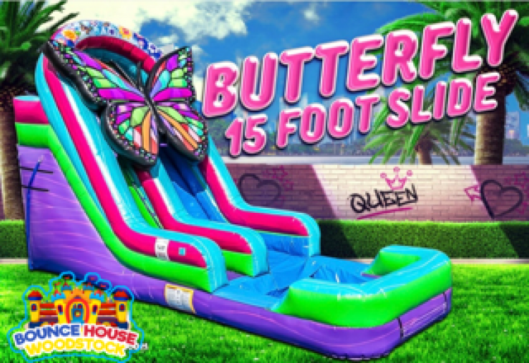 15' 3-D Butterfly Water Slide