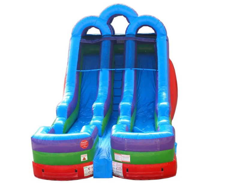 15' Retro Dual Lane Dry Slide