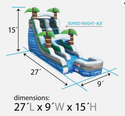 trp201 1749161370 15' Tropical Marble inflatable water slide