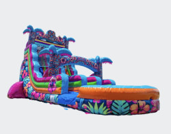 IMG 7727 1757969270 18' Dual Lane Hawaiian Hibiscus Water Slide
