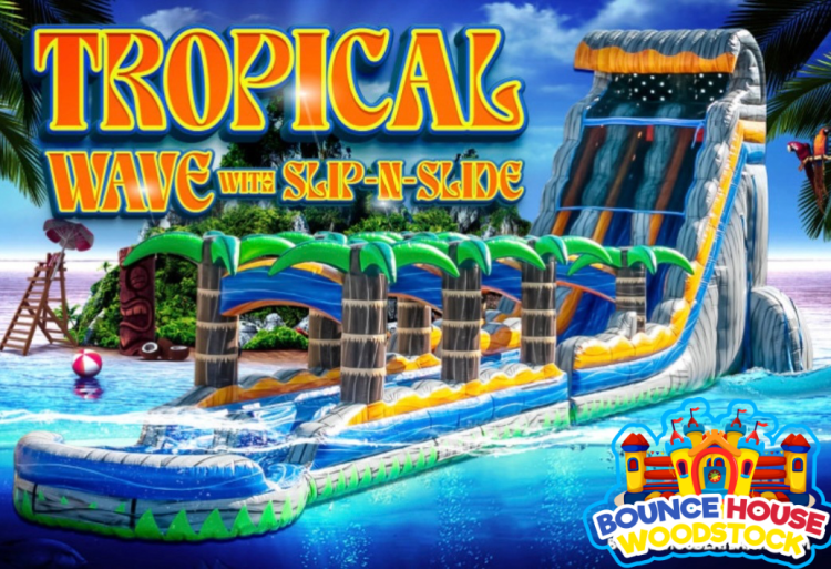 24' Tropical Wave Dual Lane Slip N Slide
