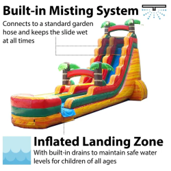22 foot inflatable water slide graphic3 tropical fire marble.jpg 1 3 22' Tropical Fire Marble Inflatable Water Slide
