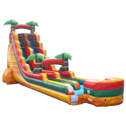 22 foot inflatable water slide tropical fire marble1.jpg 176522307 3 22' Tropical Fire Marble Inflatable Water Slide