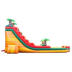 22 foot inflatable water slide tropical fire marble2.jpg 176522307 3 22' Tropical Fire Marble Inflatable Water Slide