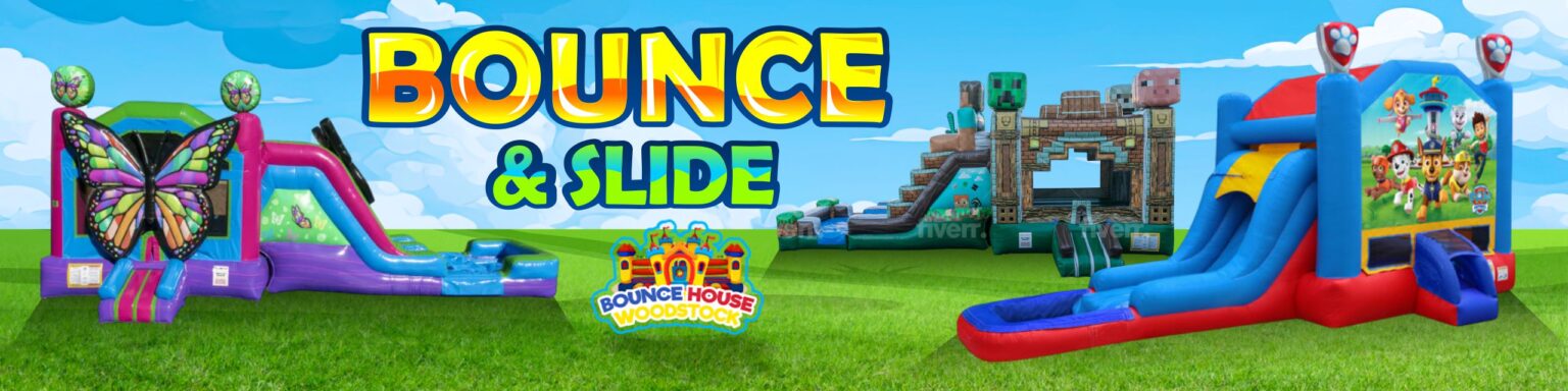Bounce House Woodstock Bounce and Slide BANNER Bounce and Slide Combos