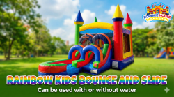 Rainbow Kids Bounce and Slide