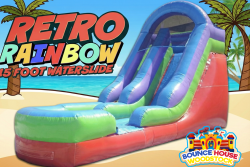 15' Retro Rainbow Water Slide