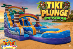 18' Tiki Plunge Dual Lane Water Slide
