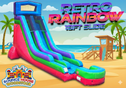 18' Retro Rainbow Water Slide