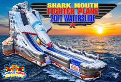 20' Shark Mouth Fighter Jet Dry Slide