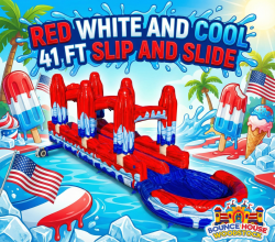 41' Red White & Cool Dual Lane Slip N Slide