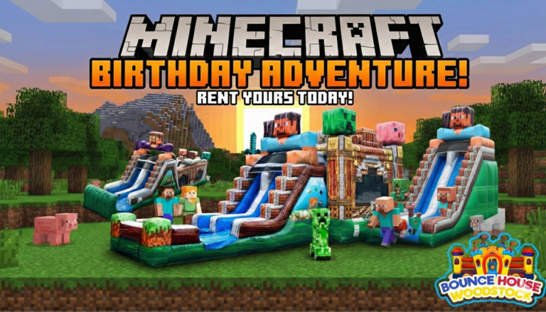 IMG 3336 Minecraft Bounce House Rentals in Woodstock, GA | Slides, Combos & Obstacle Course