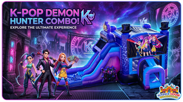 Untitled20design20207 1773767730 big K-Pop Demon Hunter Bounce House Rental in Woodstock, GA | Dual Lane Combo