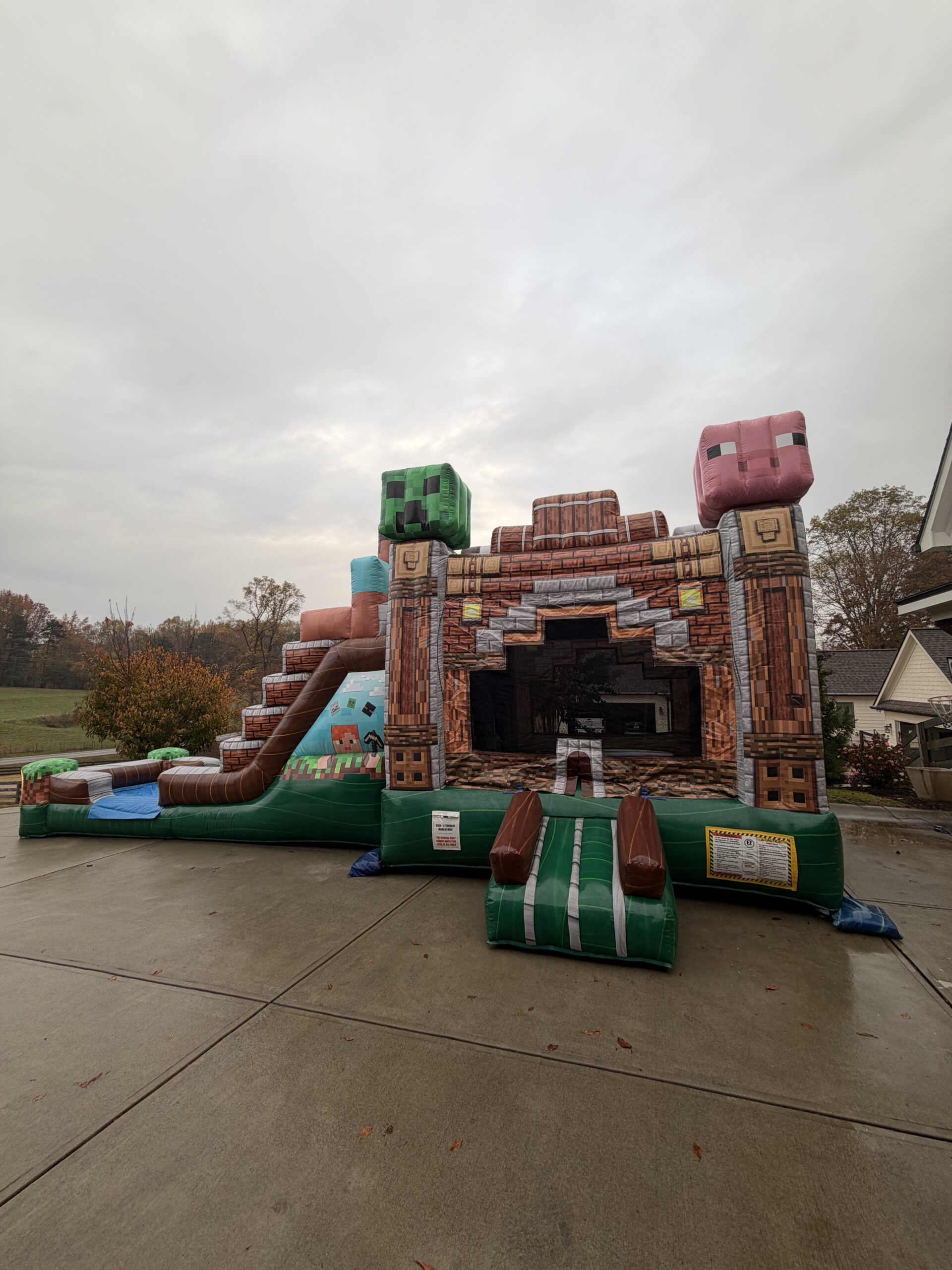 Minecraft Dual Lane Bounce & Slide Combo birthday rental Canton