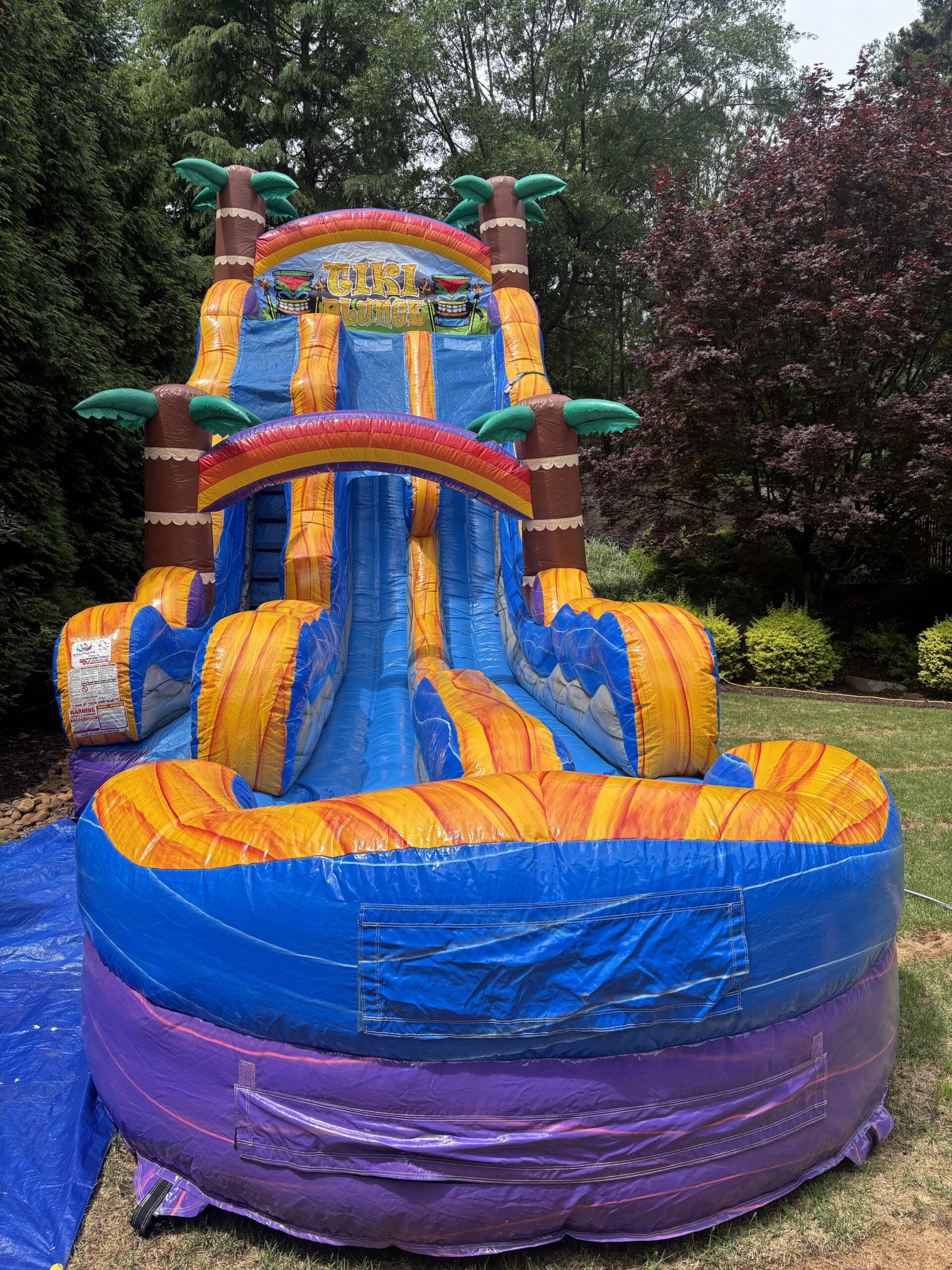 22' Tiki Plunge Dual water slide rental Acworth GA