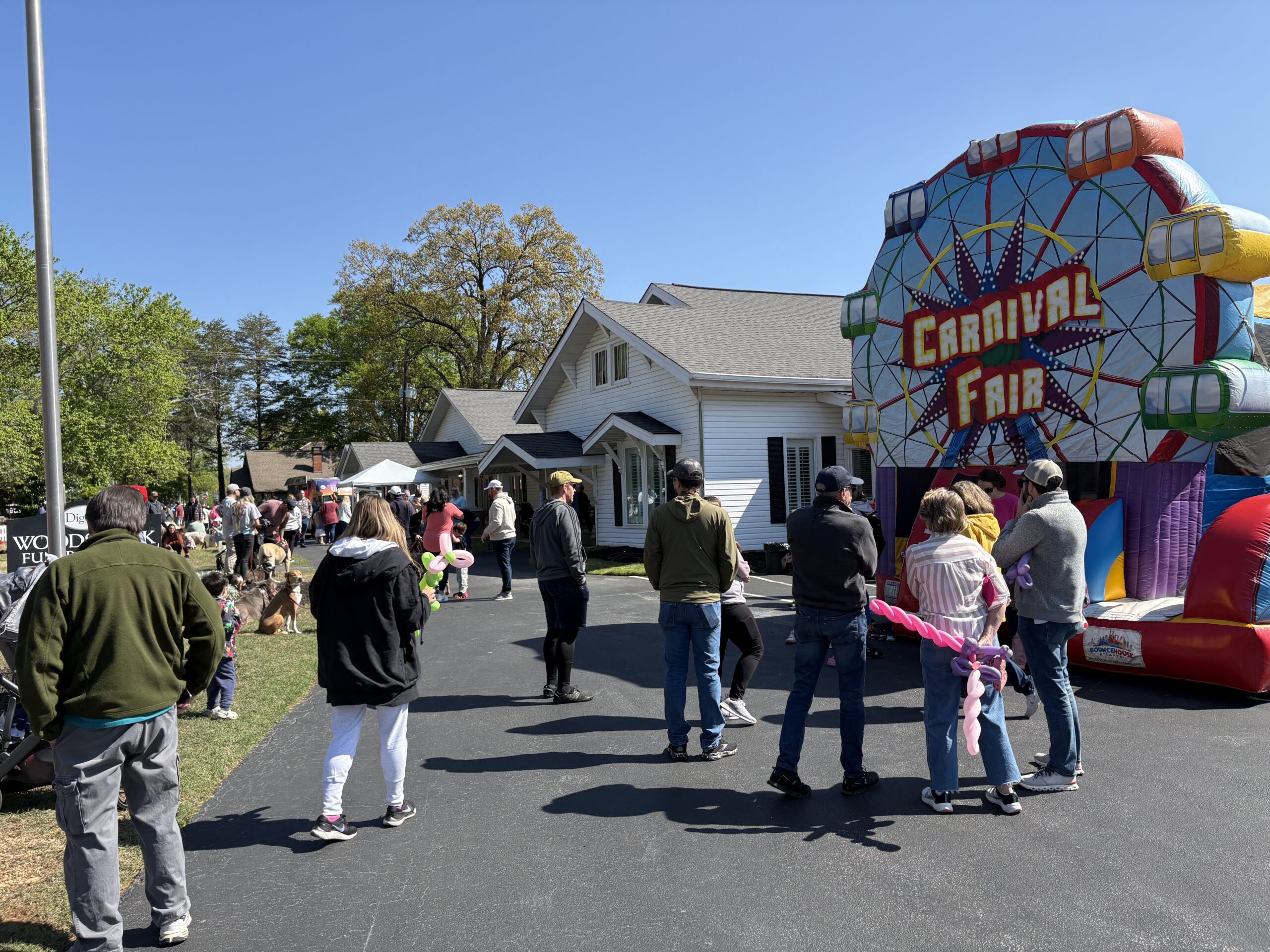 Large community event with inflatables near Marietta GA