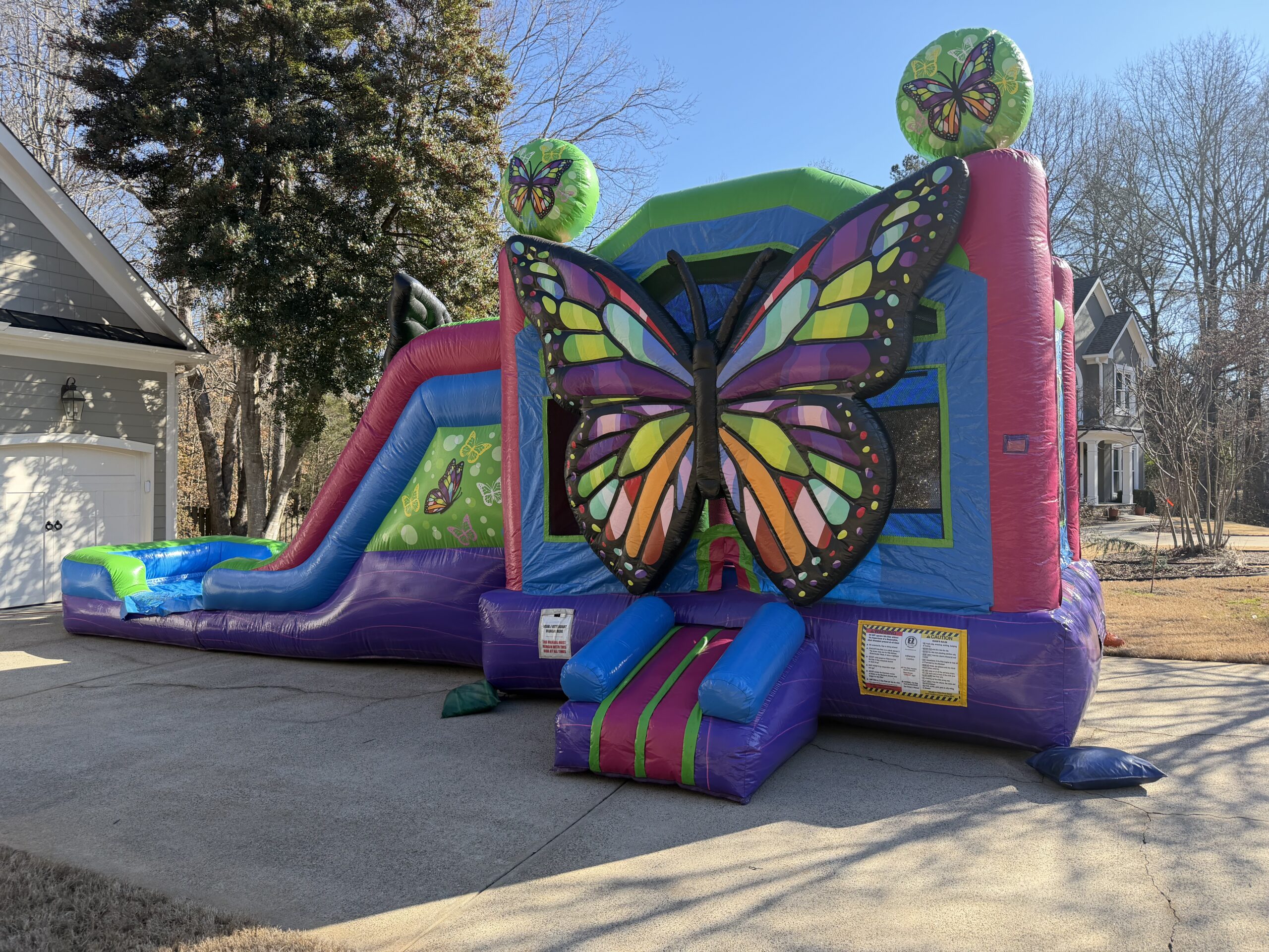 Butterfly Dual Lane Combo birthday party rental Acworth GA