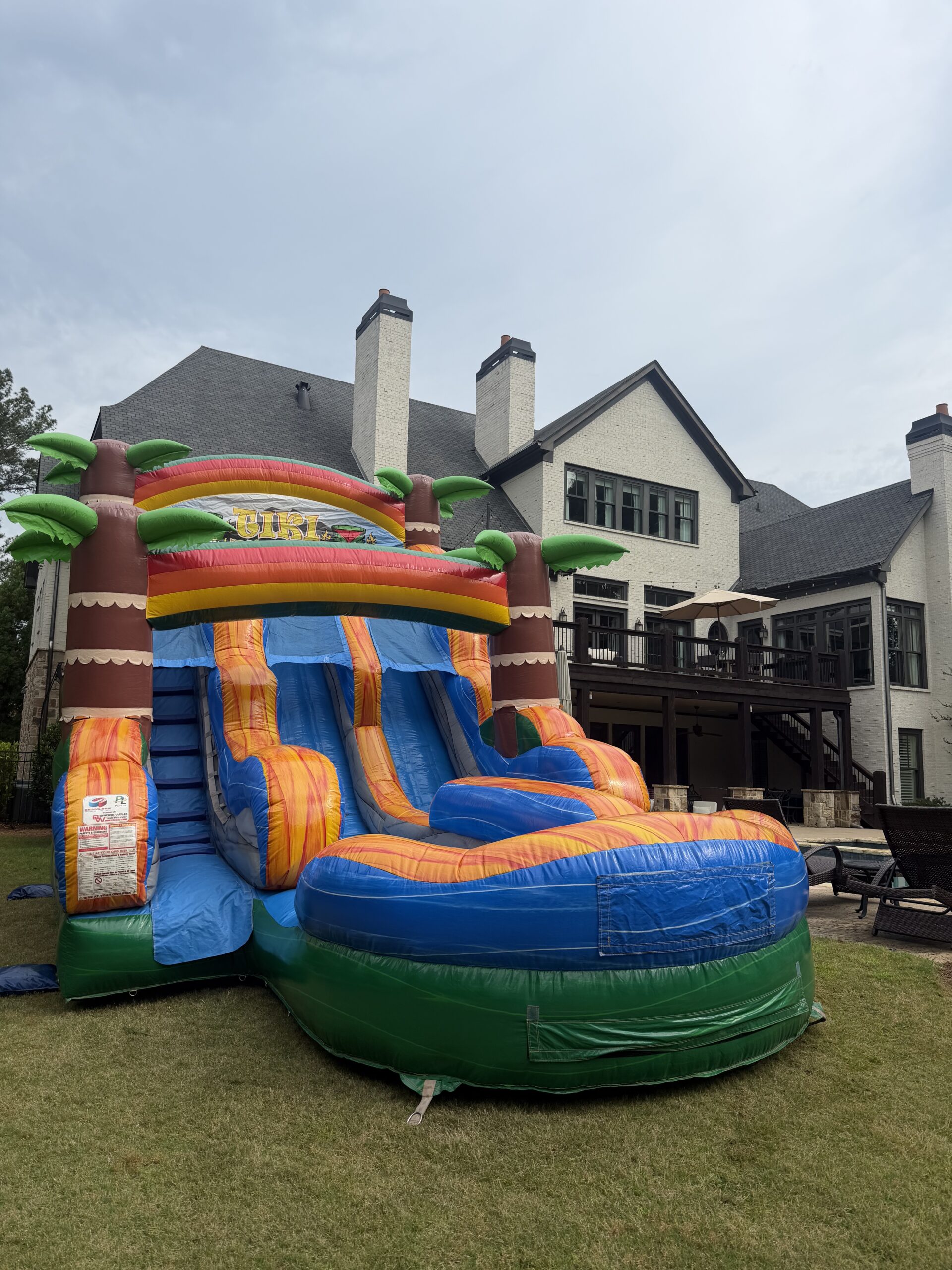 15ft Tiki Plunge Dual Lane water slide rental Marietta GA