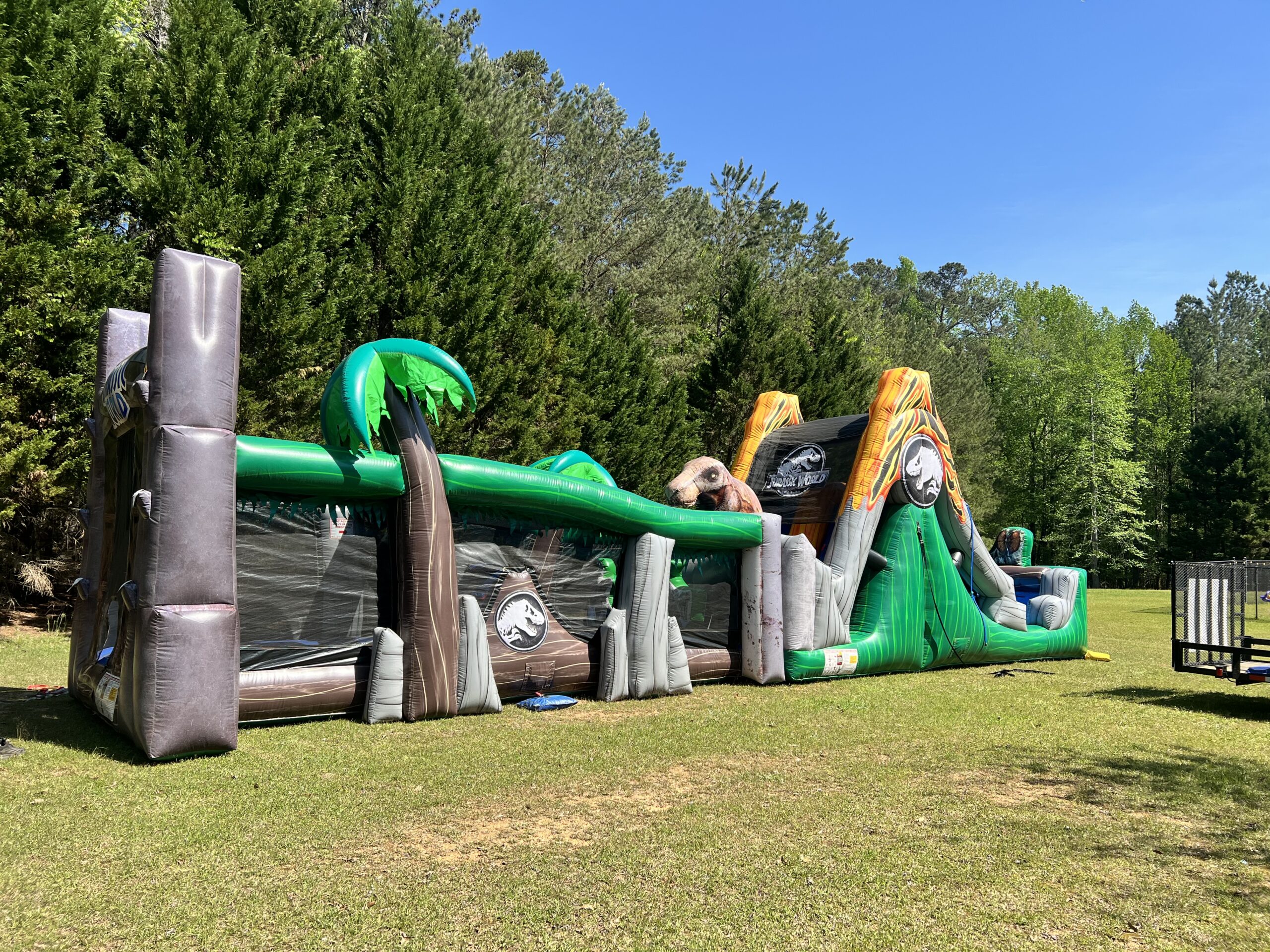 50' Jurassic World Obstacle Course HOA event rental Marietta GA