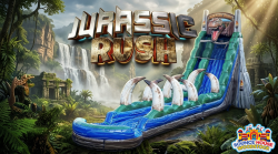 22' Jurassic Rush Water Slide with Slip N Slide