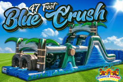 47' Blue Crush Obstacle Course with Dual Lane Slide
