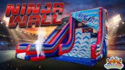 Ninja Warrior Obstacle Wall and 22' Slide