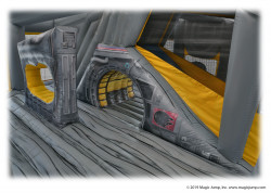 star wars obstacle course bounce house millennium falcon alpharett 1 Star Wars Millennium Falcon Experience