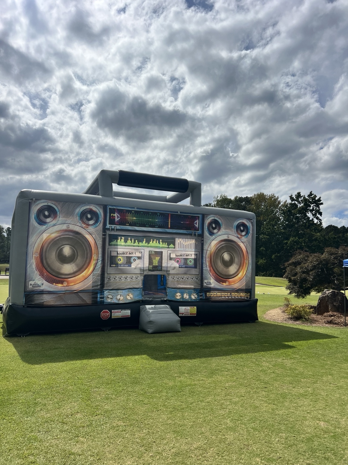 Boombox inflatable at Brookstone Country Club