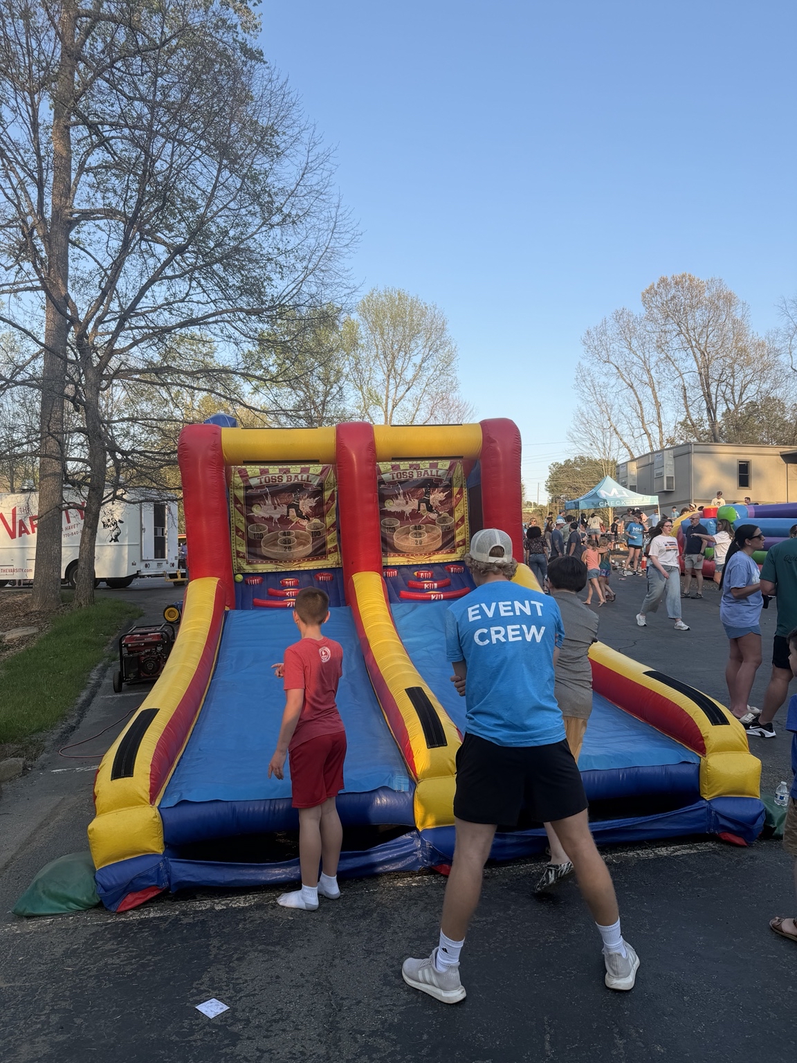 Large Mars Hill Community Church event with multiple attractions