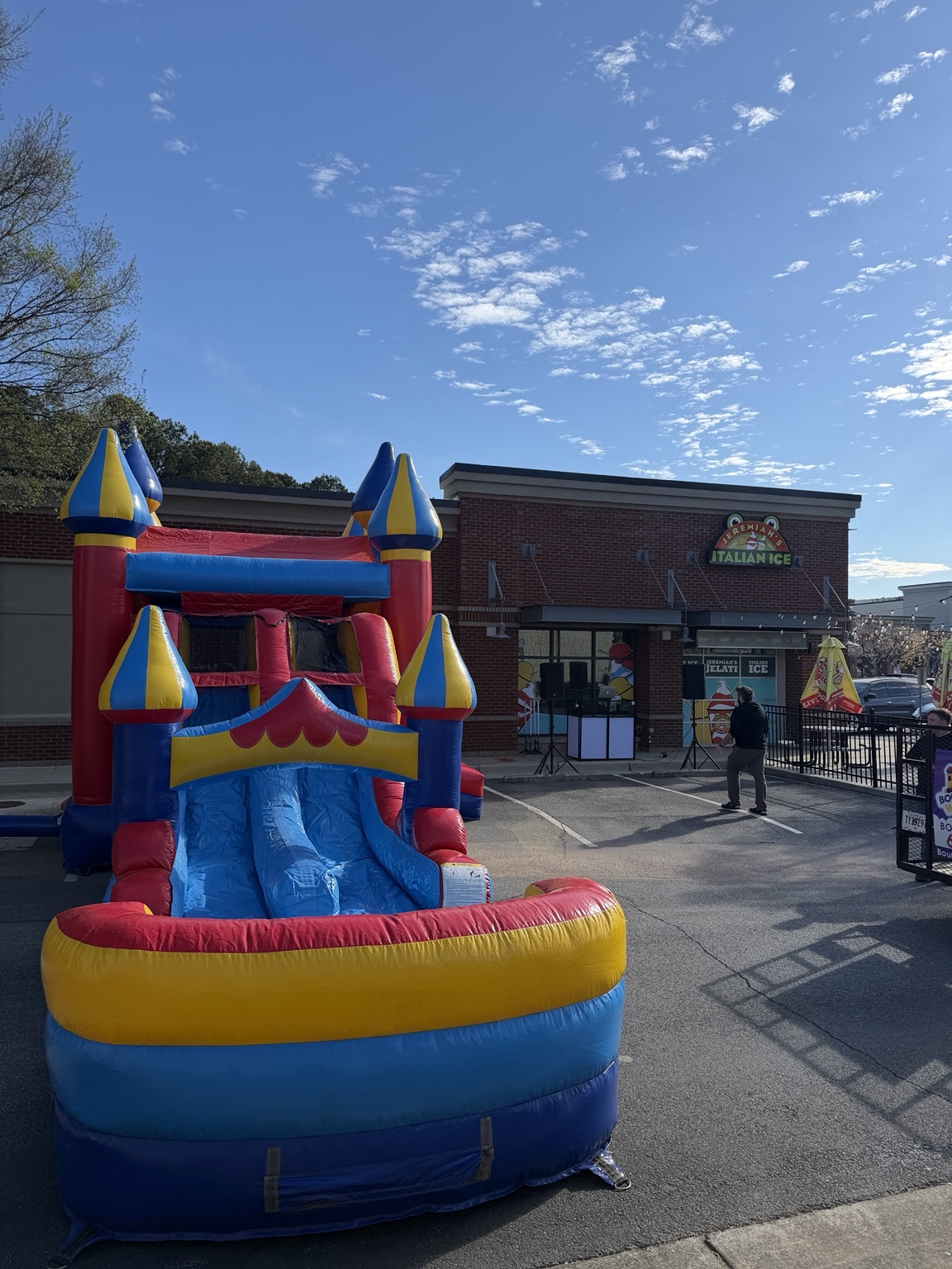 Carnival Big Top combo in front of Jeremiah's Italian Ice in Kennesaw