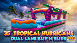 35' Dual Lane Tropical Hurricane Slip & Slide