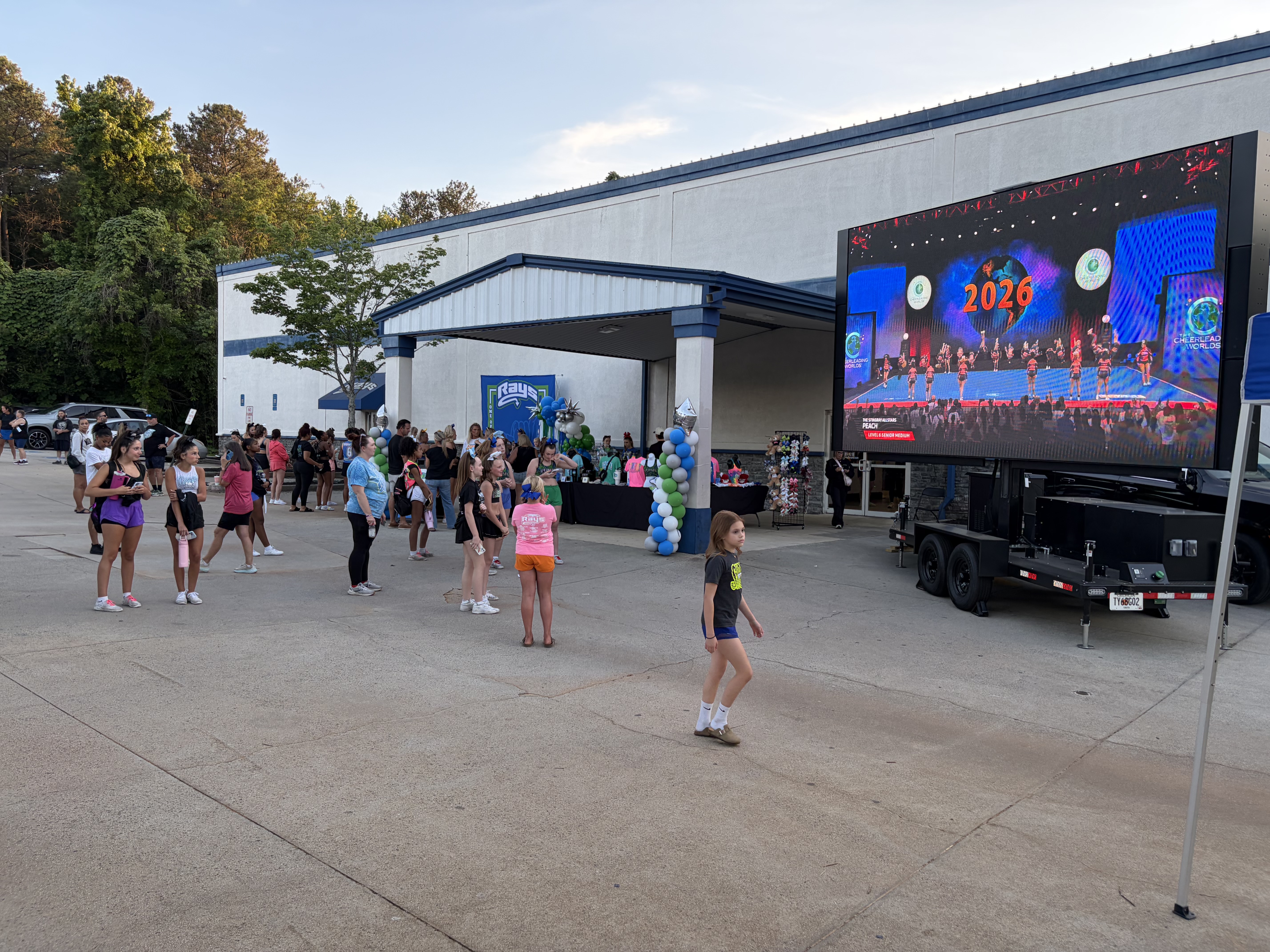 Mobile LED screen supporting a busy youth and community event