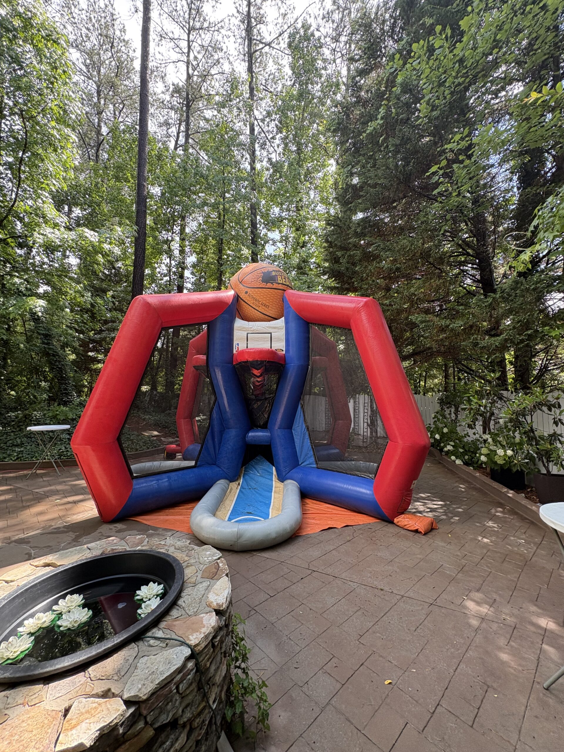 Buzzer Beater basketball game at a backyard event
