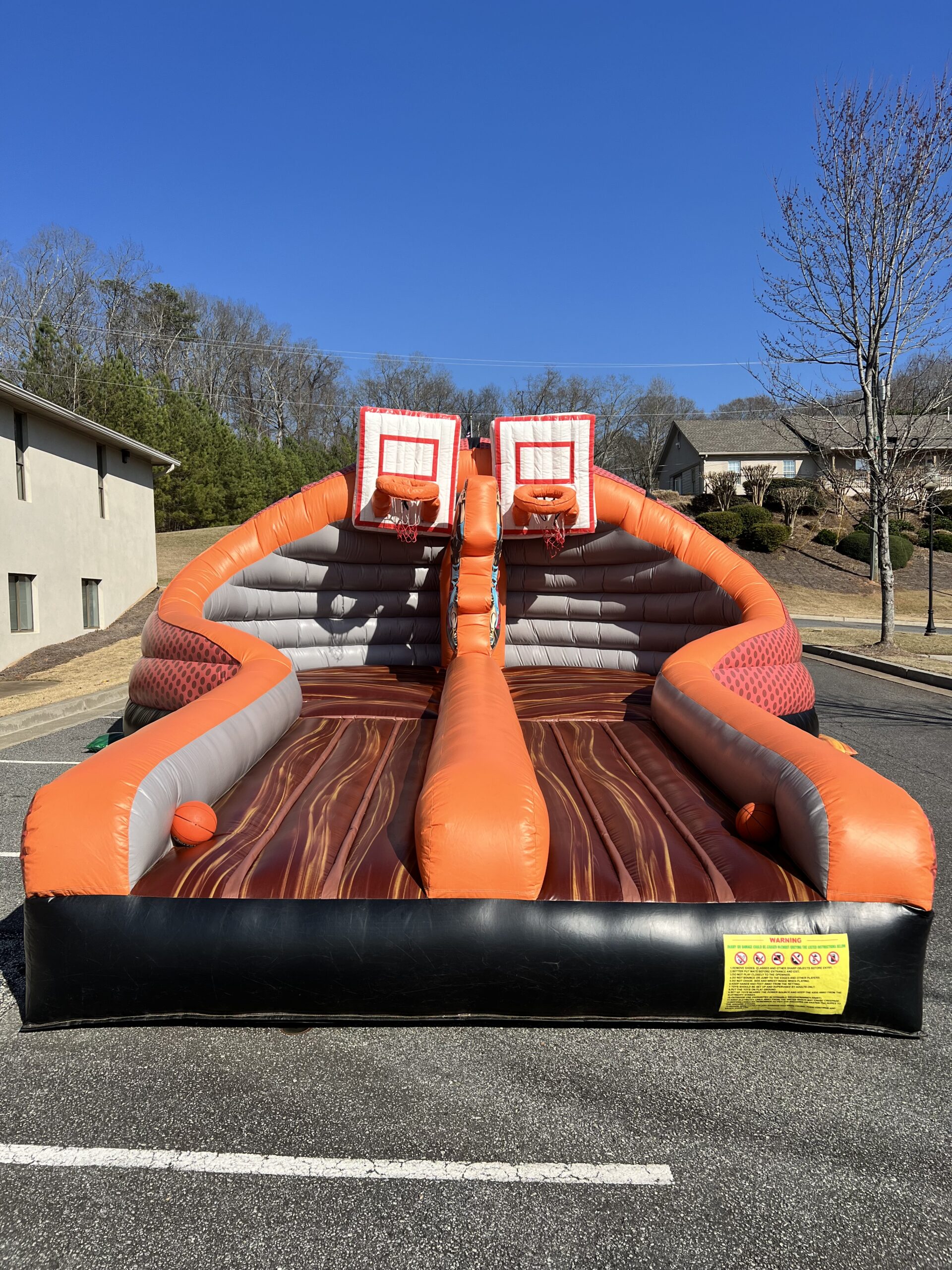 Dual basketball inflatable game