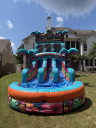 IMG 7837 1792091475 18' Dual Lane Hawaiian Hibiscus Water Slide