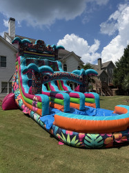 IMG 7838 1792091475 18' Dual Lane Hawaiian Hibiscus Water Slide