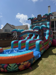 IMG 7839 1792091475 18' Dual Lane Hawaiian Hibiscus Water Slide